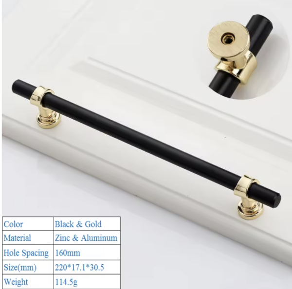 Rixos Gold Modern Minimalist Cabinet Door Handles